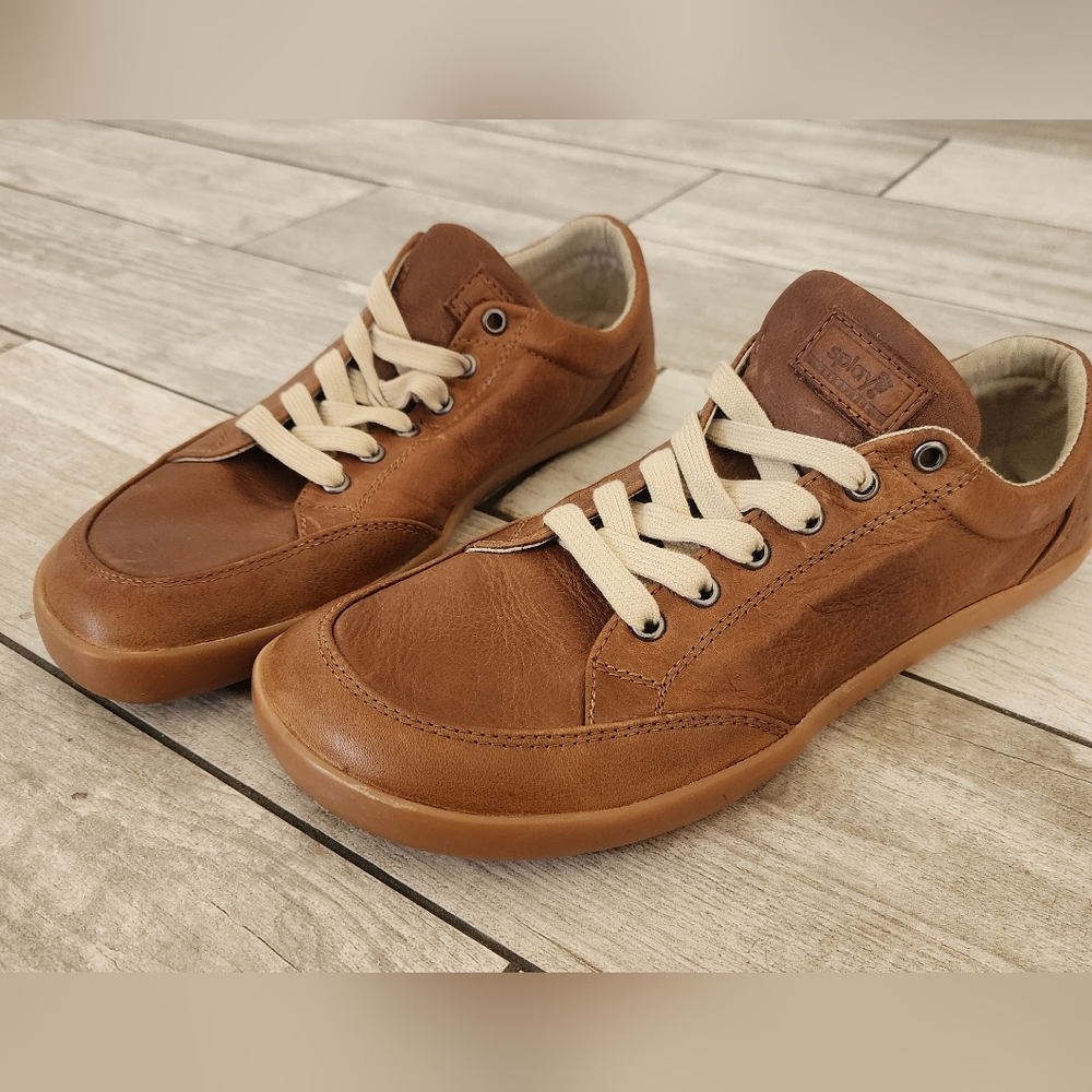 NEW Splay Leather Freestyle Barefoot Shoe in Chestnut Brown, Men's 10/Women's 12